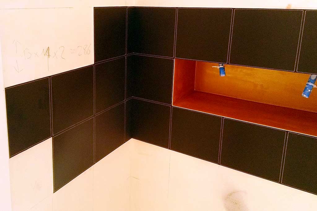 Ledertapete, Lederrechteck Ledertapete, Lederrechteck