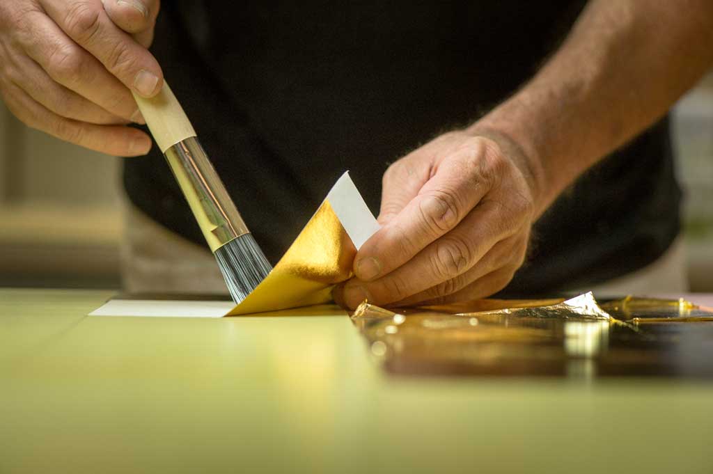 vergolden, Blattgold, Goldblätter vergolden, Blattgold, Goldblätter