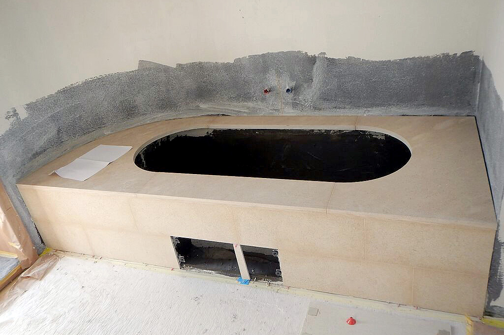 Terra di Pietra, Lehmputz, Badewanne Terra di Pietra, Lehmputz, Badewanne