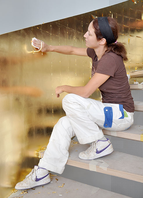 Läckerlihuus, vergolden Läckerlihuus, vergolden