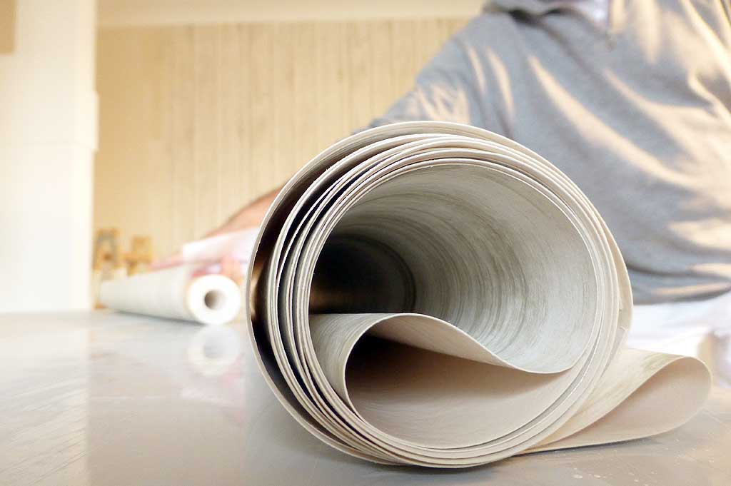 Tapete, Holzimitation, gerollt Tapete, Holzimitation, gerollt