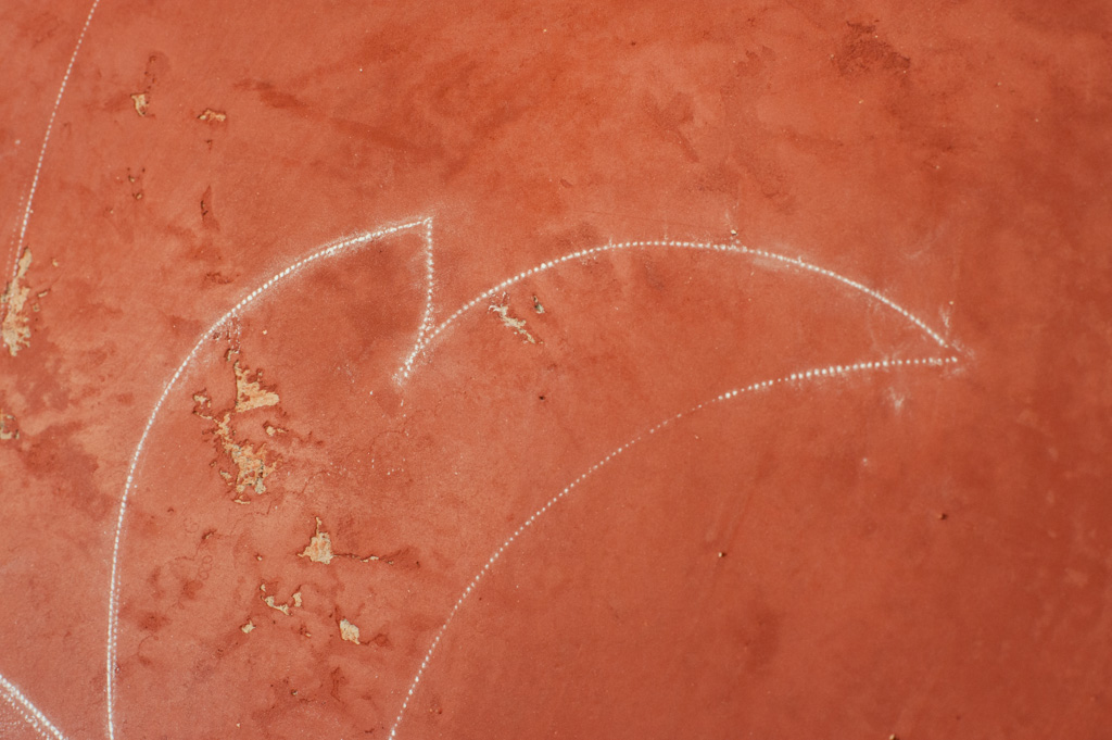 Fresco Verputz durchgepaustes Muster Fresco Verputz durchgepaustes Muster