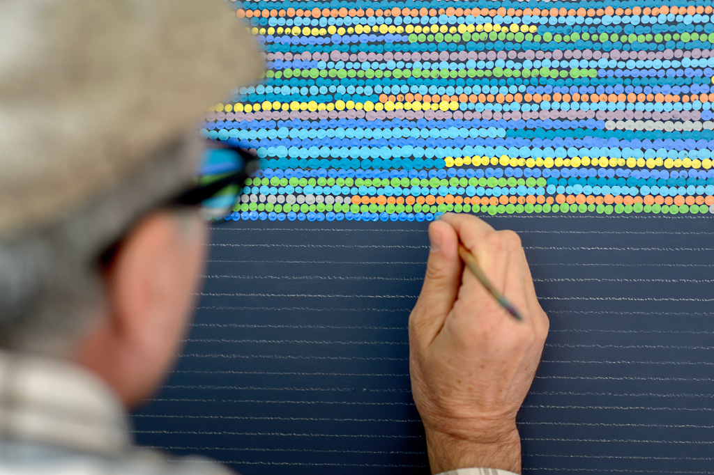 Punktetechnik für grossformatige Bilder, Claude Bickel Punktetechnik für grossformatige Bilder, Claude Bickel