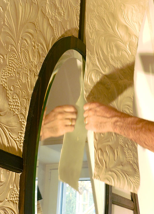 Lincrusta, Prägetapete, roh, einpassen Lincrusta, Prägetapete, roh, einpassen