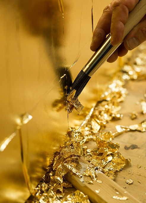 vergolden, Blattgold, Goldblätter vergolden, Blattgold, Goldblätter