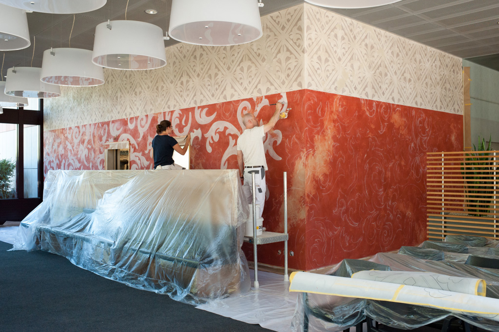 Fresco Verputz florale Ornamente Fresco Verputz florale Ornamente