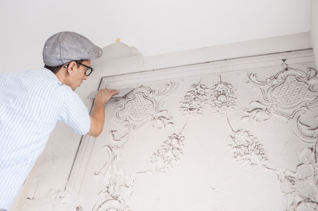 Tapete, Fitnessraum, andrücken Tapete, Fitnessraum, andrücken