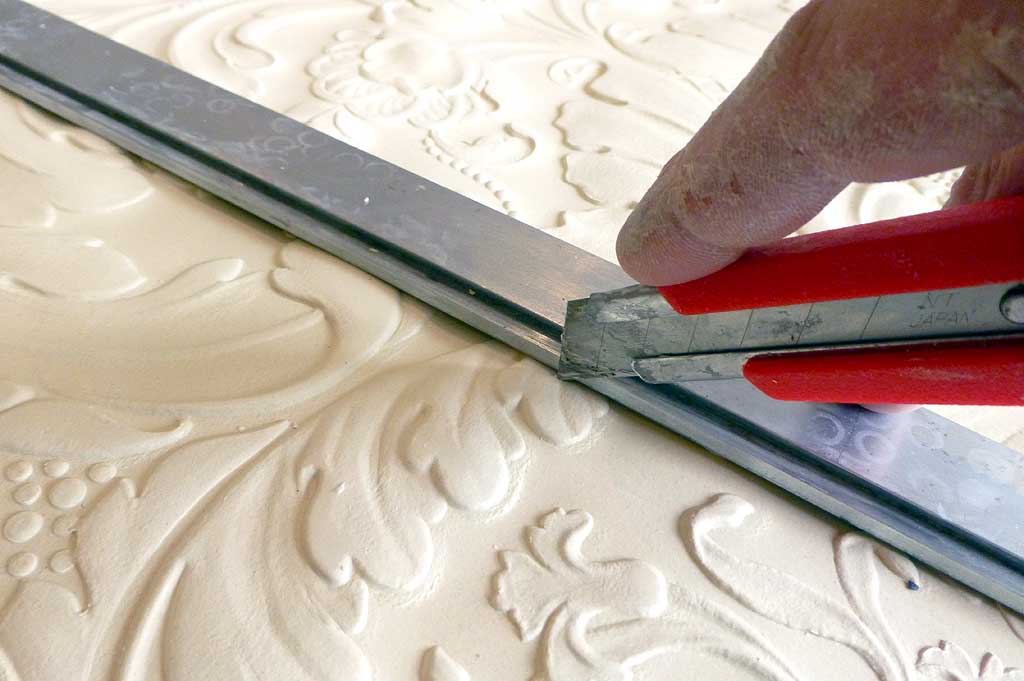 Lincrusta, Prägetapete, roh, zuschneiden Lincrusta, Prägetapete, roh, zuschneiden