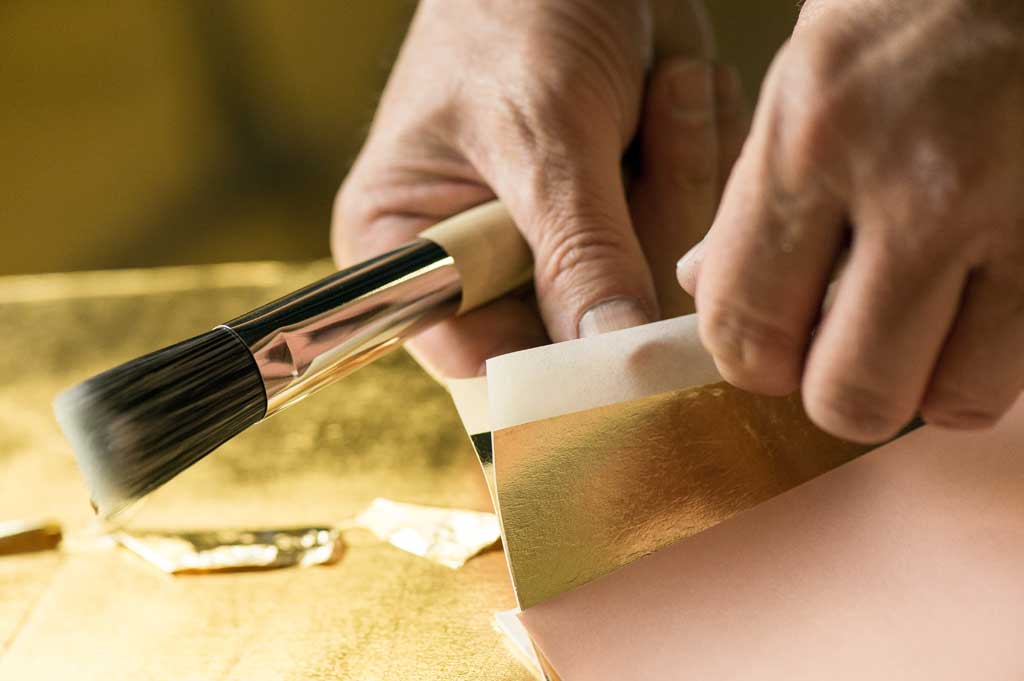 vergolden, Blattgold, Goldblätter vergolden, Blattgold, Goldblätter