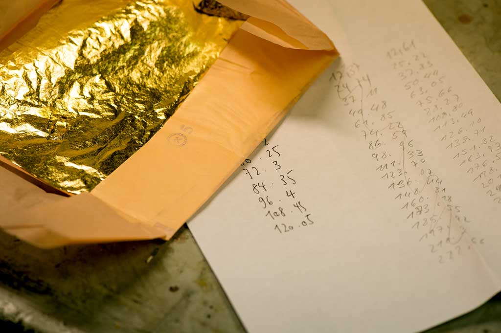 vergolden, Blattgold, Goldblätter vergolden, Blattgold, Goldblätter