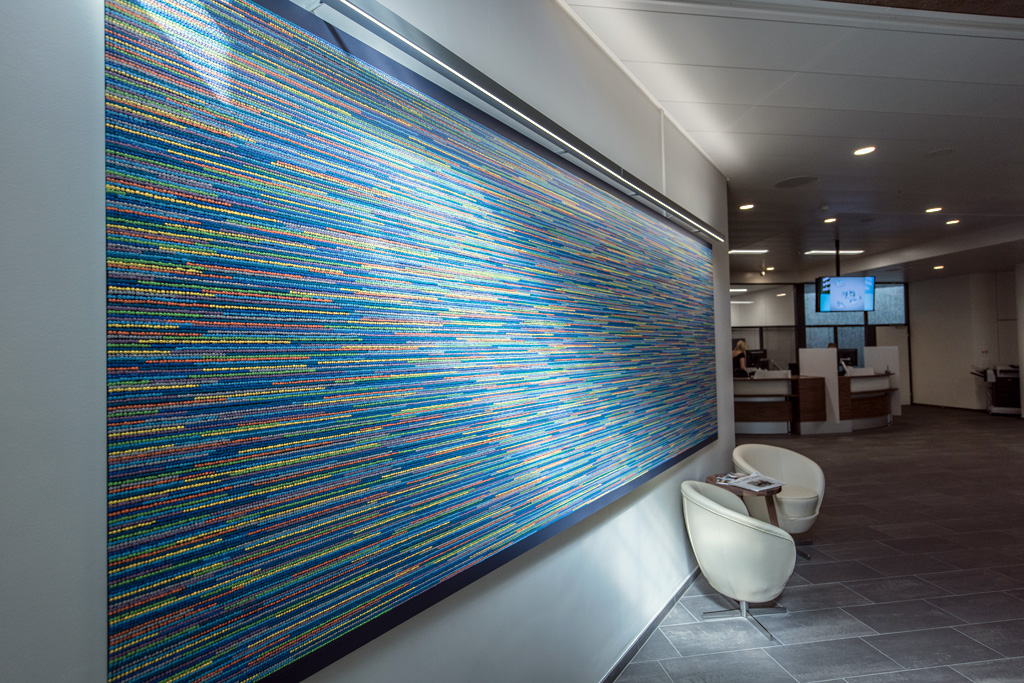 Grossformatiges Bild Punktetechnik, AKB, Claude Bickel Grossformatiges Bild Punktetechnik, AKB, Claude Bickel