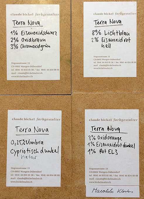 Terra di Pietra, Lehmputz, Musterplatten Terra di Pietra, Lehmputz, Musterplatten