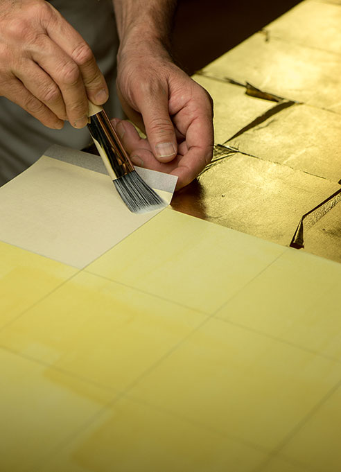 vergolden, Blattgold, Goldblätter vergolden, Blattgold, Goldblätter