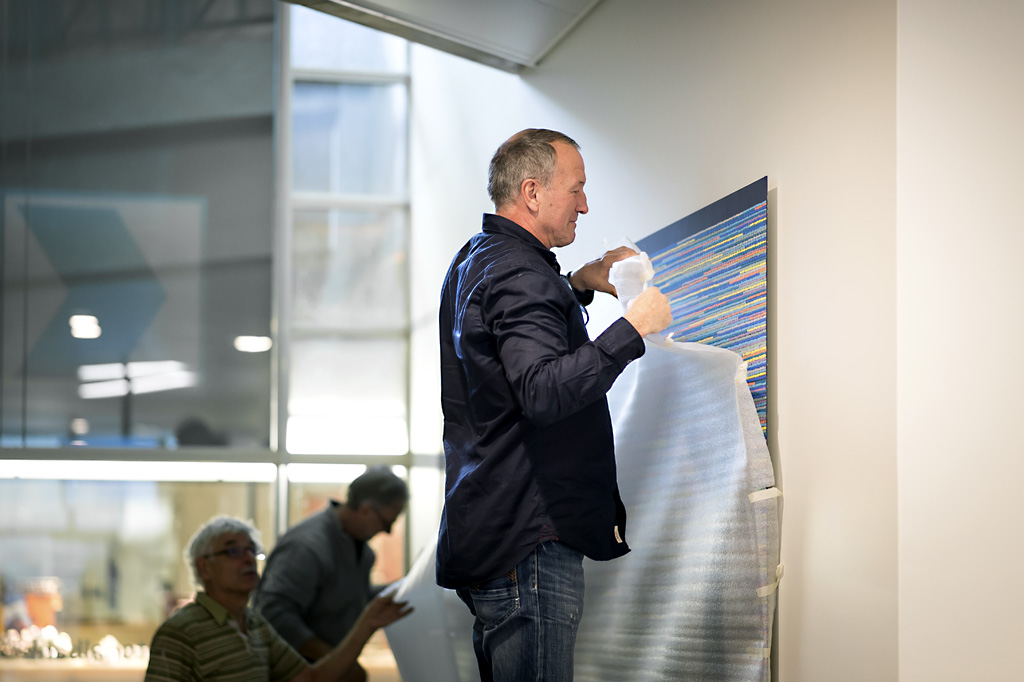 Grossformatiges Bild Punktetechnik, AKB, Claude Bickel Grossformatiges Bild Punktetechnik, AKB, Claude Bickel