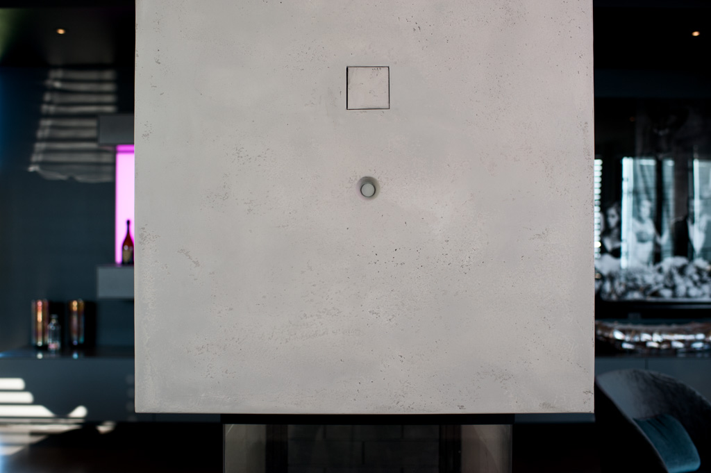 Privathaus Weggis, Betonauftrag Cheminée Privathaus Weggis, Betonauftrag Cheminée