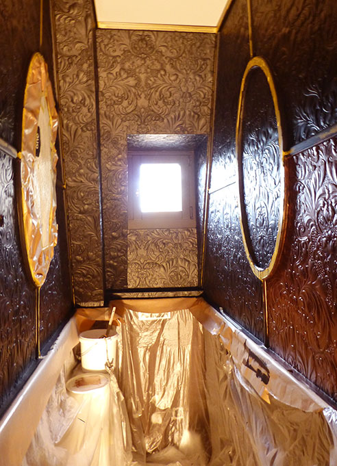 Lincrusta, Prägetapete, gestrichen Lincrusta, Prägetapete, gestrichen