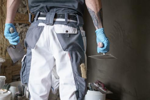 Sumpfkalkschichten auftragen Sumpfkalkschichten auftragen