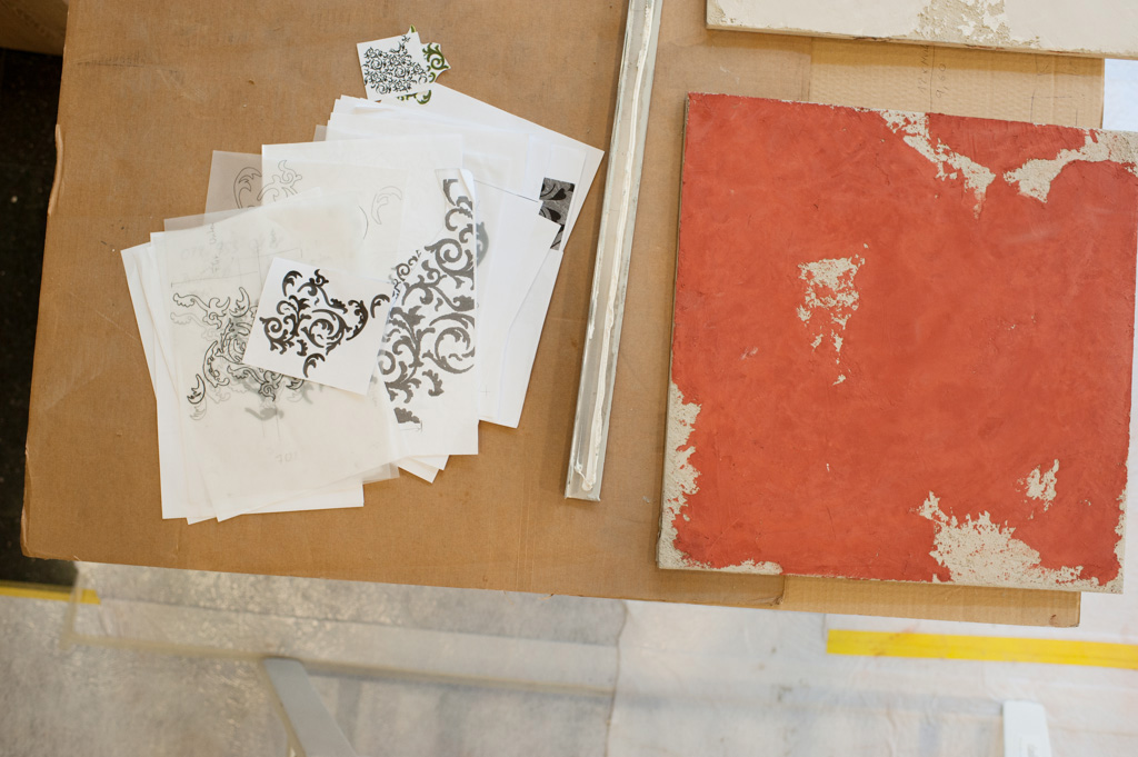 Fresco Verputz florale Ornamente Fresco Verputz florale Ornamente