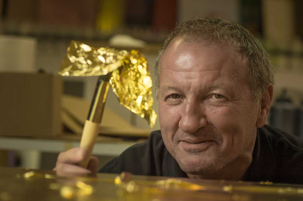 vergolden, Blattgold, Goldblätter vergolden, Blattgold, Goldblätter